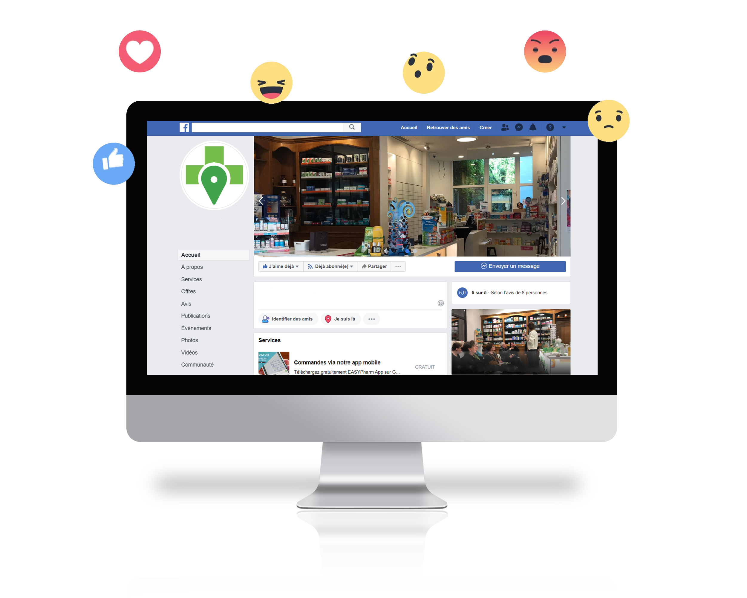 Facebook pharmacie Réseaux sociaux - Facebook