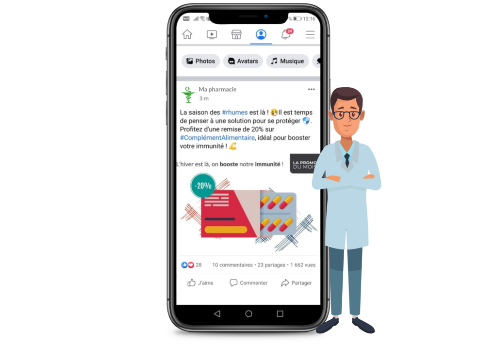 #pharmacie #pharmacien #santé #communication #réseauxsociaux #facebook #instagram #emoji #emojis #visibilité #publications