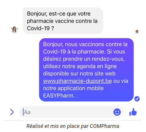 Message automatique Facebook