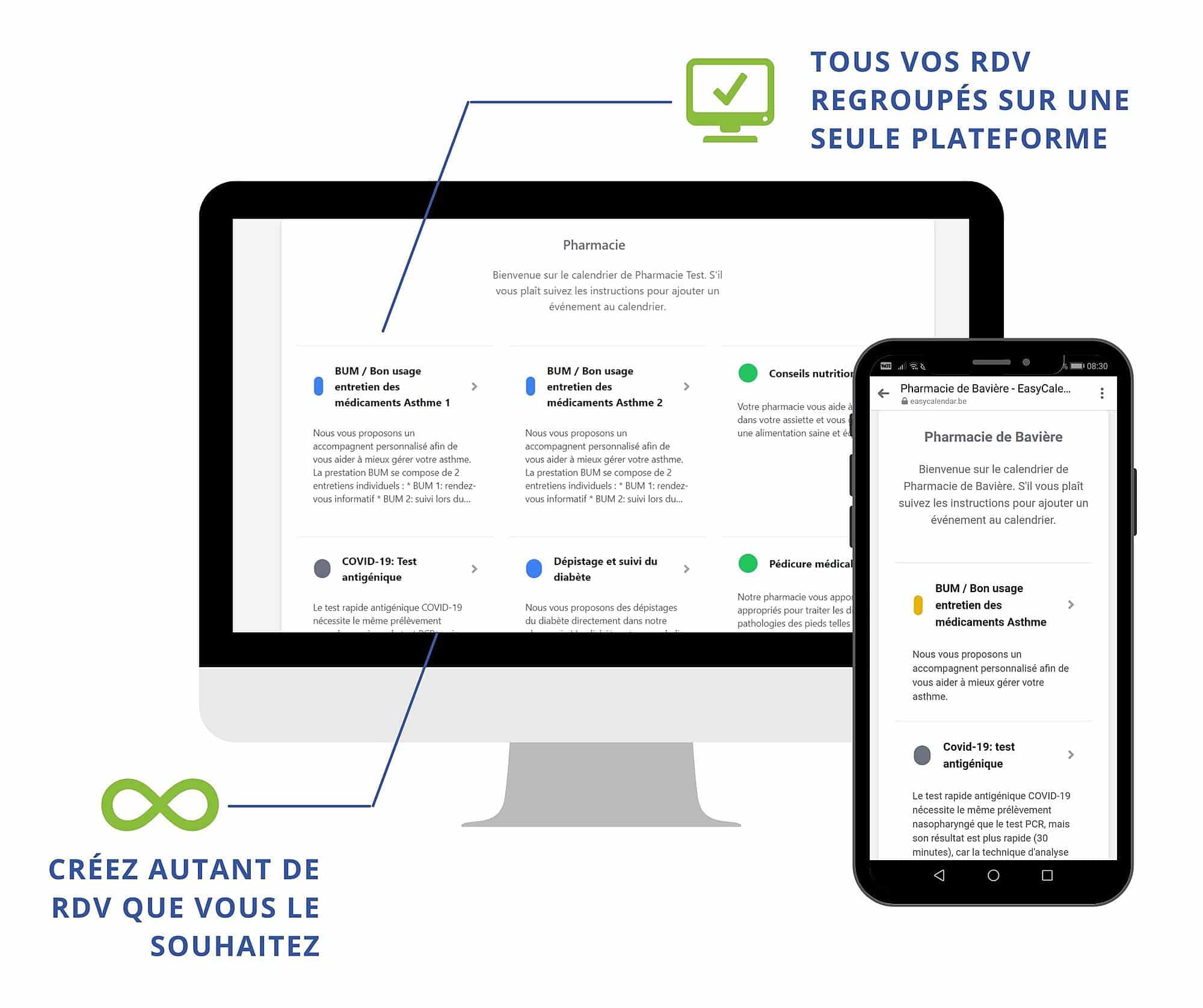 EASYCalendar : l'agenda de prise de rendez-vous en ligne des pharmaciens